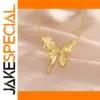 Elegant Stainless Steel Butterfly Necklace
