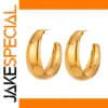 Stainless Steel Minimalist Gold Hoop Earrings