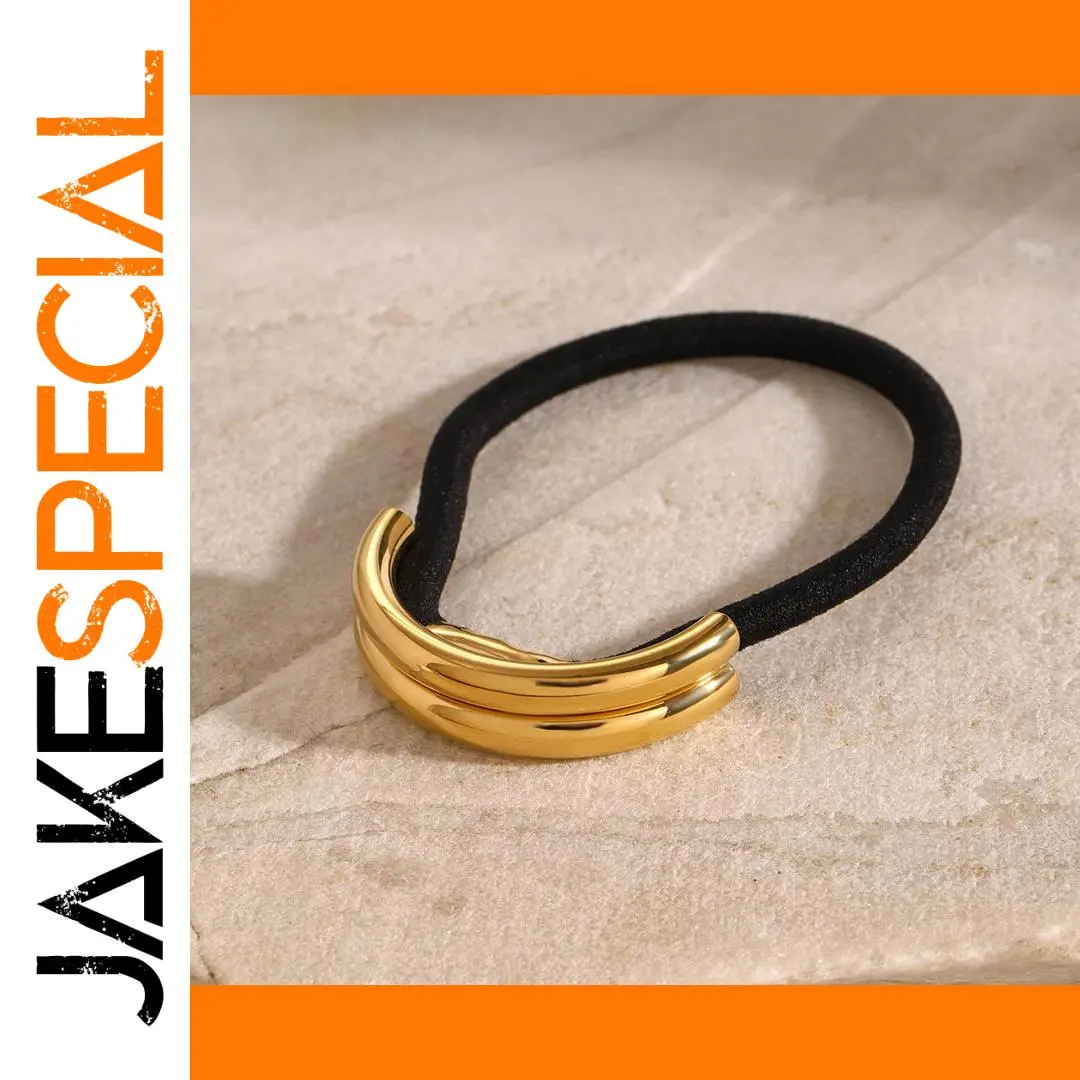 Stainless Steel Gold-Accented Hair Band 1 Stainless Steel Gold-Accented Hair Band