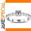 Silver Women’s Heart-Shaped Zircon Ring