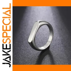 Minimalist Stainless Steel Signet Ring for Men and Women
