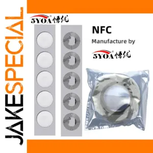 Set of 100 25mm NFC Tags with NTAG213 Chips