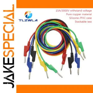 Dual 4MM Banana Plug Test Leads 1M, 5 Colors