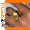 Gold Wide Statement Ring for Adults