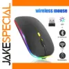 Black RGB Wireless Mouse with Dual Connectivity