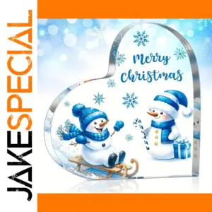 Heart-Shaped Christmas Snowman Ornament