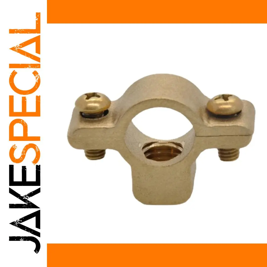 Brass Pipe Clamp Bracket for Plumbing Support 1 Brass Pipe Clamp Bracket for Plumbing Support