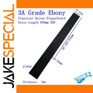 Premium Black Ebony Fretboard for Classical Guitar