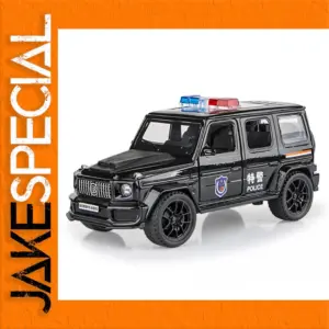 Black Diecast Police Off-Road Vehicle Replica