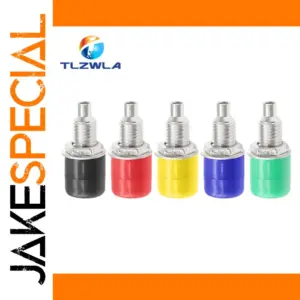 Five Insulated Banana Plug Sockets Set