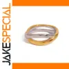 Two-Tone Stainless Steel Women's Ring