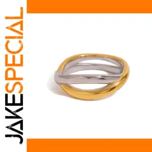 Two-Tone Stainless Steel Women's Ring