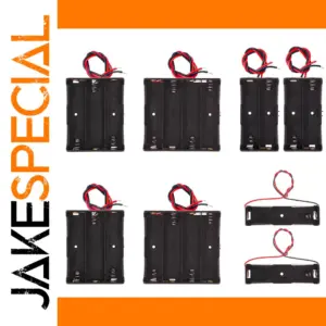 8-Pack 18650 Battery Holder Set with Multiple Configurations