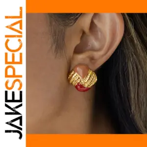 Vintage Stainless Steel Square Earrings JDE0107010