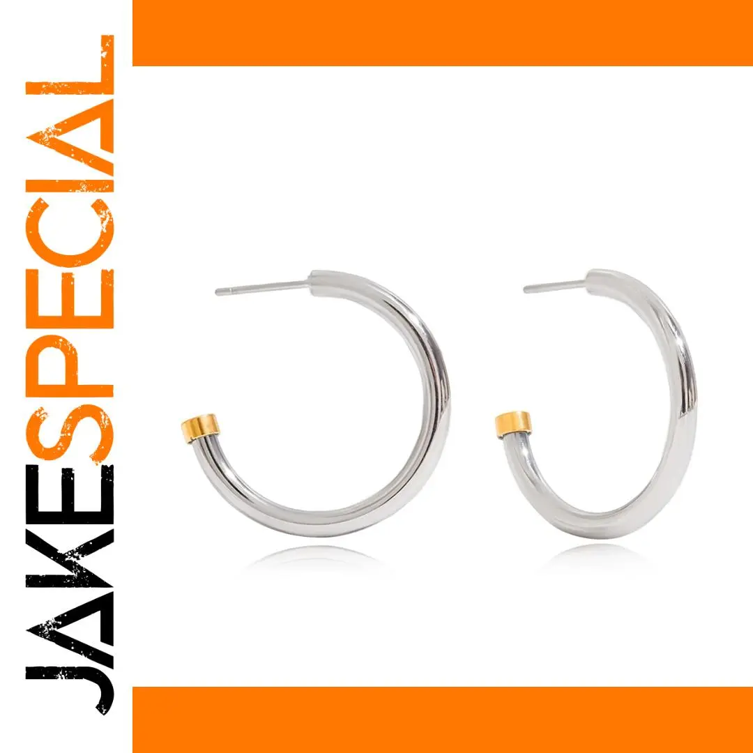 Stainless Steel Letter C Earrings 45mm 1 Stainless Steel Letter C Earrings 45mm