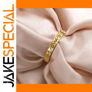 Elegant Gold Heart Ring for Women