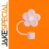 Pink Flower Silicone Straw Lid for 30oz & 40oz Bottles