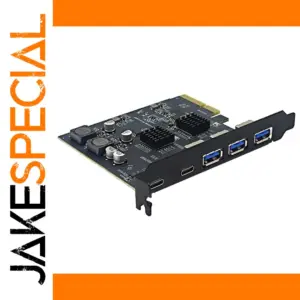 PCIe4X USB Expansion Card with 2 USB-C & 3 USB 3.2 Ports