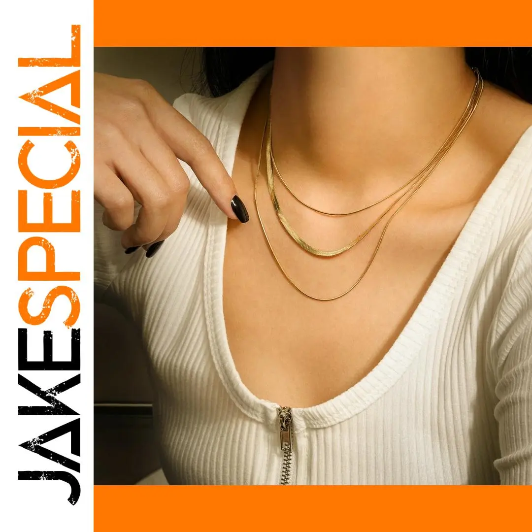 Stainless Steel Three-Layer Necklace JDBDK827 1 Stainless Steel Three-Layer Necklace JDBDK827