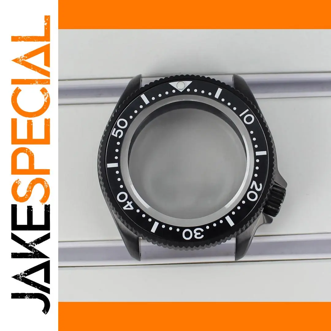 Black Stainless Steel Watch Case for Men 1 Black Stainless Steel Watch Case for Men