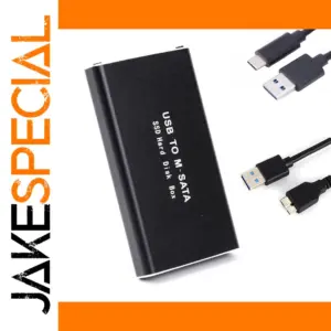 Black Mini SSD Case for mSATA Drives