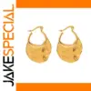 Gold Geometric Stainless Steel Hoop Earrings