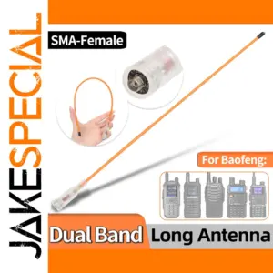 Vibrant Orange Dual-Band Ham Radio Antenna