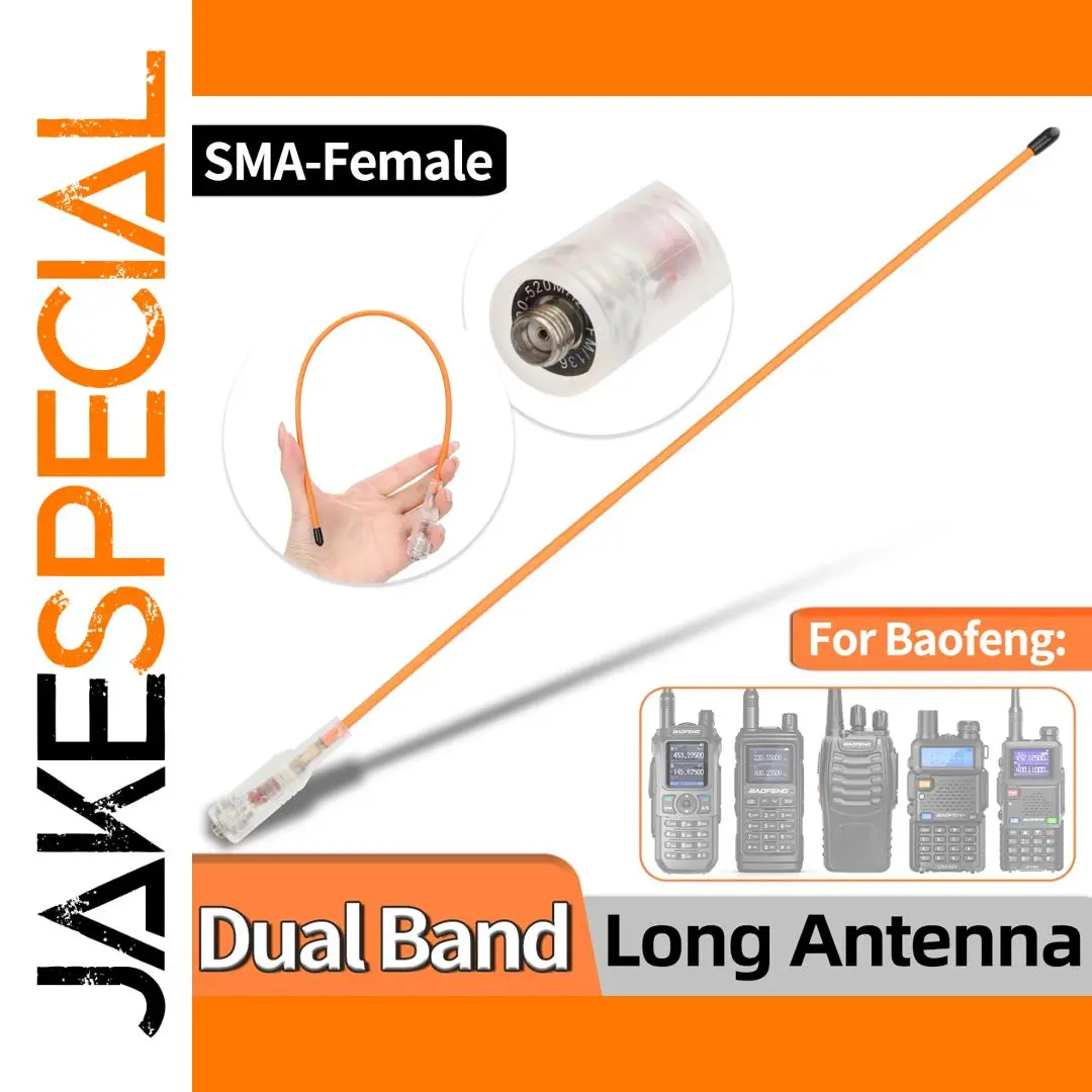 Vibrant Orange Dual-Band Ham Radio Antenna 1 Vibrant Orange Dual-Band Ham Radio Antenna