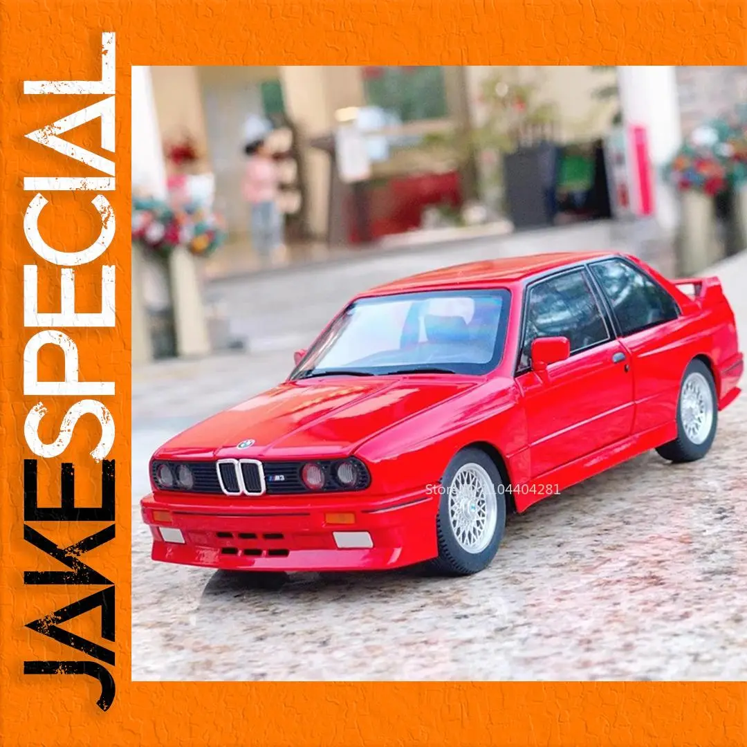 Red BMW E30 M3 Diecast Model 1:24 Scale 1 Red BMW E30 M3 Diecast Model 1:24 Scale