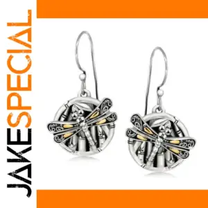 Vintage Zinc Alloy Dragonfly Earrings