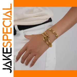 Stylish Gold-Tone Stainless Steel Bracelet JDB0303006