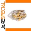 Modern Unisex Stainless Steel Multi-Layer Ring