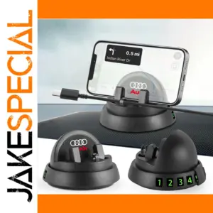 Black Car Phone Holder with 360° Rotation