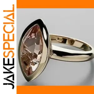 Vintage Gold Oval Faceted Cocktail Ring for Women