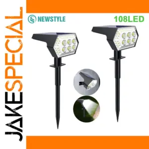 Modern Solar Garden Spotlight with 108 LEDs
