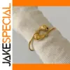 Stainless Steel Gold Comma Bracelet