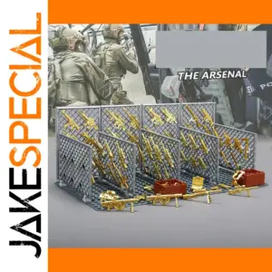 Golden Military Weapon Rack Set for Collectors