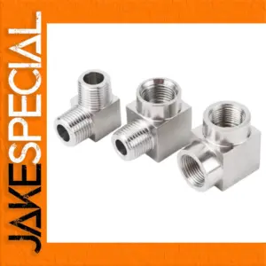 Stainless Steel 90° Elbow Connector 1/8"–1"