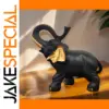 Elegant Black and Gold Lucky Elephant Figurine