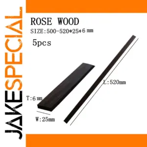 Set of 5 Guitar Neck Stiffeners in Ebony and Rosewood