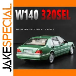 Vibrant Green Mercedes-Benz W140 320SEL Model