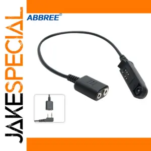 Black 30cm Adapter Cable for Baofeng Walkie Talkies