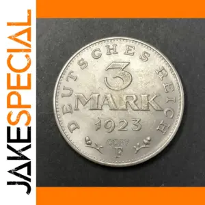 Vintage German 1923 3 Mark Copper Coin
