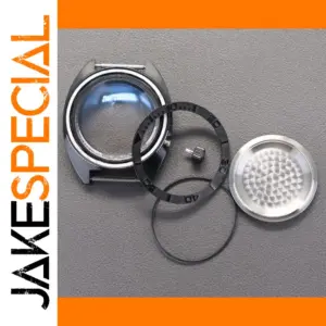 Black 41mm Waterproof Stainless Steel Watch Case