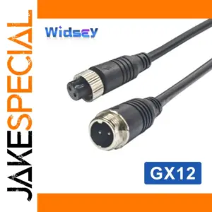 GX12 Waterproof Connector 2-6 Pin, IP67 Rated