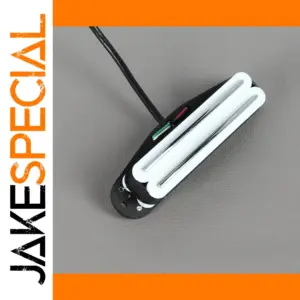 White Vintage Alnico 5 Hot Dual Rails Humbucker Pickup