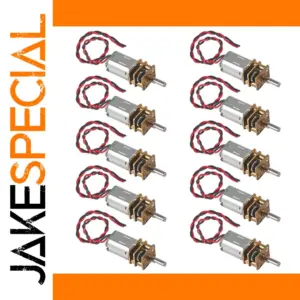 Set of 10 Mini N20 Gear Motors 3V-6V