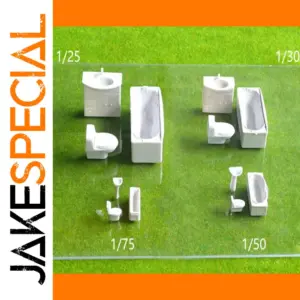 Miniature Bathroom Model Set for Architecture