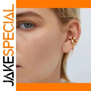 Minimalist Stainless Steel Gold Earclip Set for Women