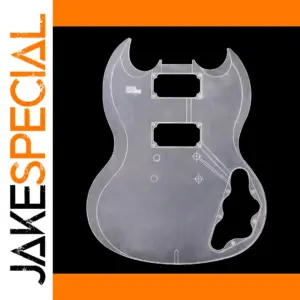 G400 Acrylic Guitar Body Template with Double Cutaway